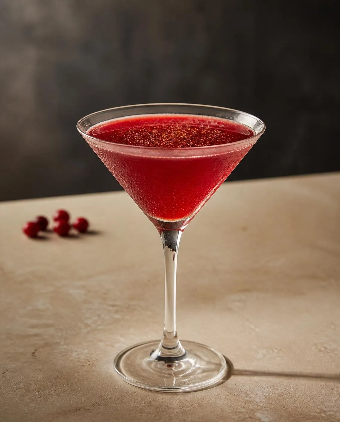 Thanksgiving Martini in a cocktail (martini) glass with grated nutmeg or cinnamon (AI-generated image)